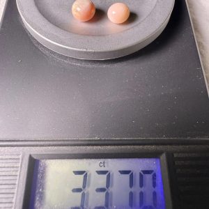 3.3ct Pair of Natural Queen Conch Pearls, light pink.