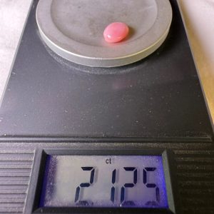 2.1ct Natural Queen Conch Pearl, With Oval Shape, Pink Color and Flame