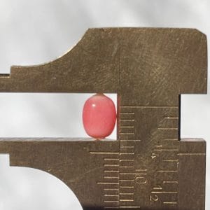 1.1 ct Natural Conch Pearl, Pink with Flame and Oval Shape