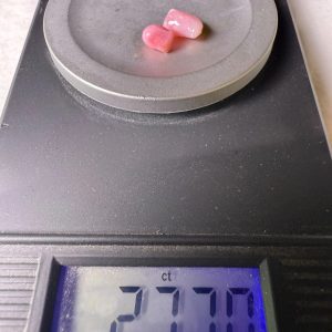 2.7ct Pair Of Natural Queen Conch Pearls, Pink Color, Flame and Baroque Shape