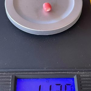 1.1 ct Natural Conch Pearl, Pink with Flame and Oval Shape