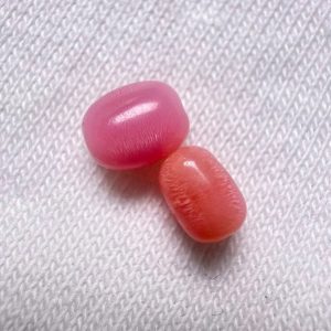 0.9ct Couple of Natural Queen Conch Pearls, Oval Shape, Pink Color and Flame