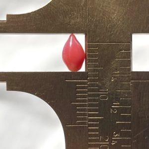 0.9ct Dark Pink Natural Conch Pearl , with tear shape and flame