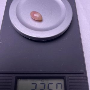 2.3ct Natural Conch Pearl, light pink and white in a Baroque Shape.