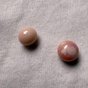 3.3ct Pair of Natural Queen Conch Pearls, light pink.