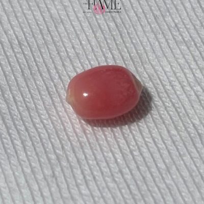 10- 1.1ct Natural Conch Pearl, Pink with Flame and Oval Shape