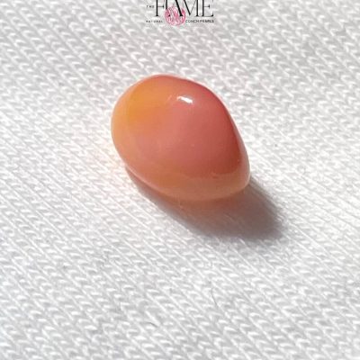 10- 2.9ct Natural Conch Pearl, Pink with Yellow Spotted and Baroque Shape