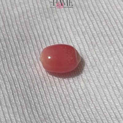 11- 1.1ct Natural Conch Pearl, Pink with Flame and Oval Shape