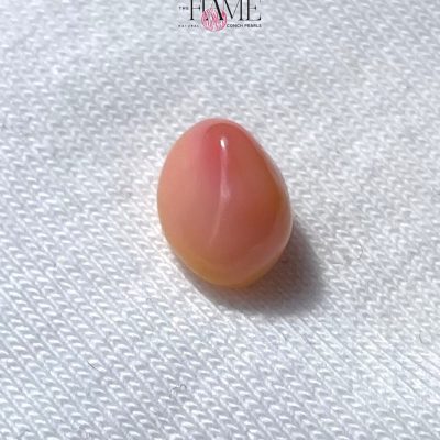 11- 2.9ct Natural Conch Pearl, Pink with Yellow Spotted and Baroque Shape