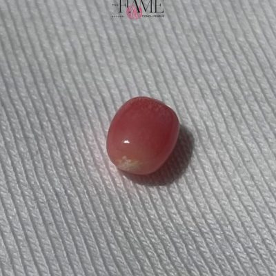 13- 1.1ct Natural Conch Pearl, Pink with Flame and Oval Shape