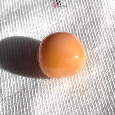 13- 10.2ct Natural Conch Pearl, Round Shape and Orange color