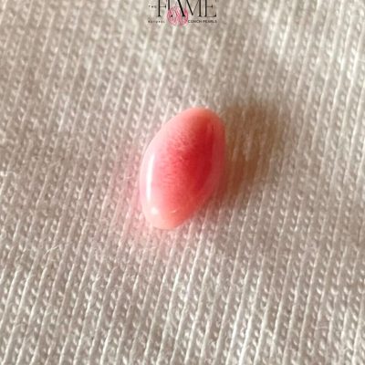4- 1.16 ct Natural Conch Pearl, pink color and oval egg-shaped