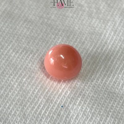 4- 2.08ct Natural Conch Pearl, pink color, round shape