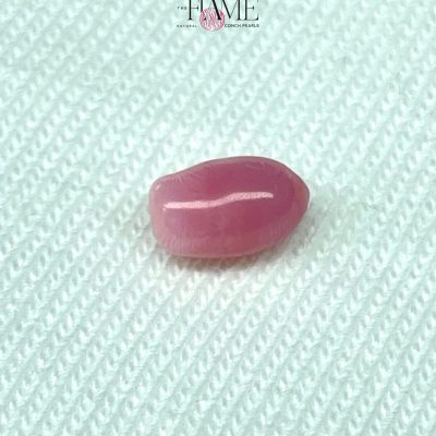 5- 0.83ct Natural Conch Pearl, pink with flame color and Baroque shape