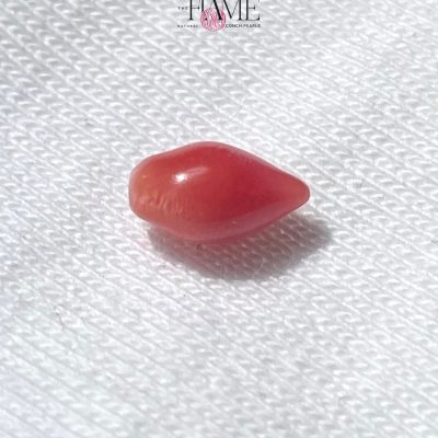 5- 0.9ct Dark Pink Natural Conch Pearl , with tear shape and flame