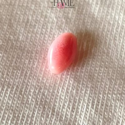 5- 1.16 ct Natural Conch Pearl, pink color and oval egg-shaped