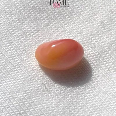5- 2.9ct Natural Conch Pearl, Pink with Yellow Spotted and Baroque Shape