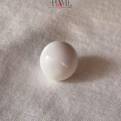 5- 29.1ct Natural Conch Pearl, white color and round shape with cracked