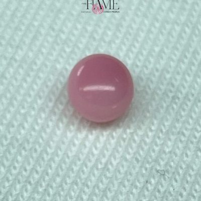 6- 0.8ct Natural Conch Pearl, pink color and round shape
