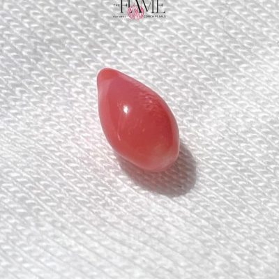 6- 0.9ct Dark Pink Natural Conch Pearl , with tear shape and flame