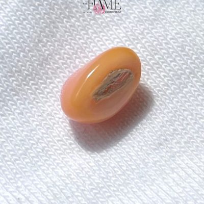 6- 2.9ct Natural Conch Pearl, Pink with Yellow Spotted and Baroque Shape