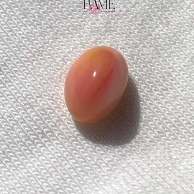 8- 2.9ct Natural Conch Pearl, Pink with Yellow Spotted and Baroque Shape