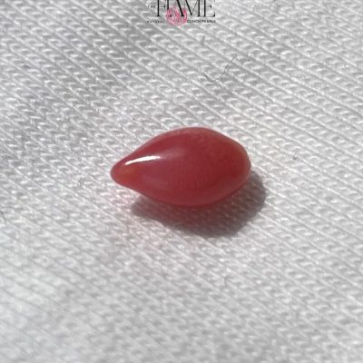 9- 0.9ct Dark Pink Natural Conch Pearl , with tear shape and flame